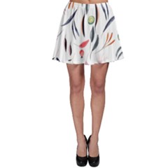 Watercolor Tablecloth Fabric Design Skater Skirt by Sapixe