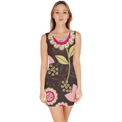 Flowers Wallpaper Floral Decoration Bodycon Dress by Sapixe