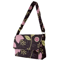 Flowers Wallpaper Floral Decoration Full Print Messenger Bag by Sapixe