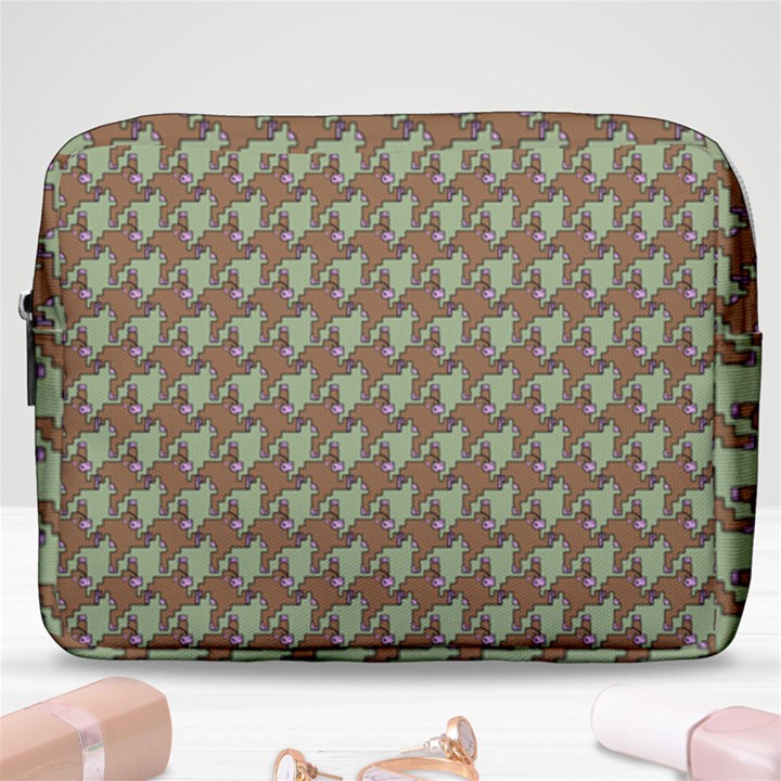 Barrel of Monkey’s Houndstooth Pattern Make Up Pouch (Large)