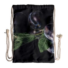 Plums Photo Art Fractalius Fruit Drawstring Bag (large) by Sapixe