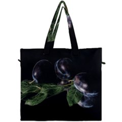 Plums Photo Art Fractalius Fruit Canvas Travel Bag by Sapixe