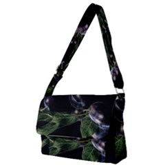 Plums Photo Art Fractalius Fruit Full Print Messenger Bag by Sapixe