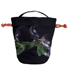 Plums Photo Art Fractalius Fruit Drawstring Bucket Bag by Sapixe