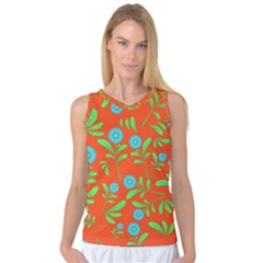 Background Texture Seamless Flowers Women s Basketball Tank Top by Sapixe