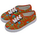 Background Texture Seamless Flowers Kids  Classic Low Top Sneakers View2