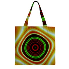 Digital Art Background Yellow Red Zipper Grocery Tote Bag by Sapixe