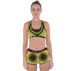 Digital Art Background Yellow Red Racerback Boyleg Bikini Set by Sapixe