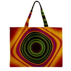 Digital Art Background Yellow Red Zipper Mini Tote Bag by Sapixe