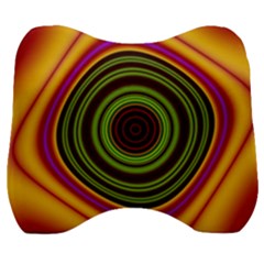 Digital Art Background Yellow Red Velour Head Support Cushion by Sapixe