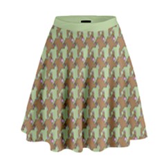 Barrel Of Monkey’s Houndstooth Pattern Skirts High Waist Skirt by emilyzragz