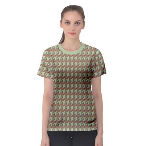 Barrel Of Monkey’s Houndstooth Pattern Tops Women s Sport Mesh Tee by emilyzragz