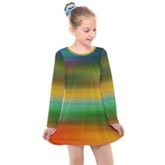 Art Blur Wallpaper Artistically Kids  Long Sleeve Dress by Sapixe