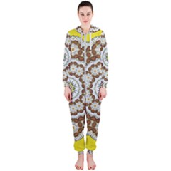 Pretty As A Flower Everywhere You Can See Hooded Jumpsuit (ladies)  by pepitasart