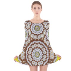 Pretty As A Flower Everywhere You Can See Long Sleeve Velvet Skater Dress by pepitasart