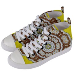 Pretty As A Flower Everywhere You Can See Women s Mid-top Canvas Sneakers by pepitasart