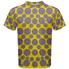 Sunshine And Floral In Mind For Decorative Delight Men s Cotton Tee by pepitasart