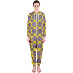 Sunshine And Floral In Mind For Decorative Delight Hooded Jumpsuit (ladies)  by pepitasart