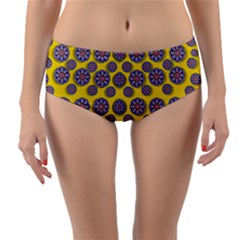 Sunshine And Floral In Mind For Decorative Delight Reversible Mid-waist Bikini Bottoms by pepitasart