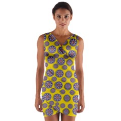 Sunshine And Floral In Mind For Decorative Delight Wrap Front Bodycon Dress by pepitasart