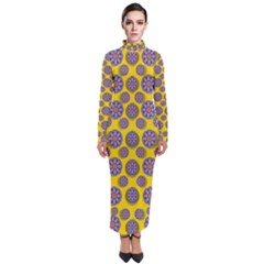 Sunshine And Floral In Mind For Decorative Delight Turtleneck Maxi Dress by pepitasart