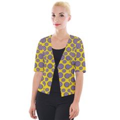 Sunshine And Floral In Mind For Decorative Delight Cropped Button Cardigan by pepitasart