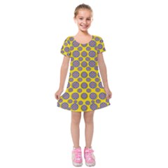 Sunshine And Floral In Mind For Decorative Delight Kids  Short Sleeve Velvet Dress by pepitasart