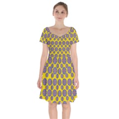 Sunshine And Floral In Mind For Decorative Delight Short Sleeve Bardot Dress by pepitasart