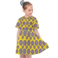 Sunshine And Floral In Mind For Decorative Delight Kids  Sailor Dress by pepitasart