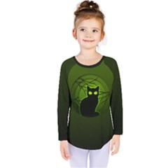 Halloween Cat Kids  Long Sleeve Tee