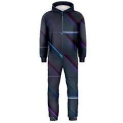 Glass Scifi Violet Ultraviolet Hooded Jumpsuit (men)  by Sapixe