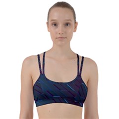 Glass Scifi Violet Ultraviolet Line Them Up Sports Bra by Sapixe