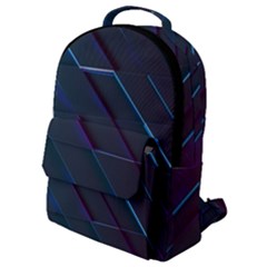 Glass Scifi Violet Ultraviolet Flap Pocket Backpack (small)