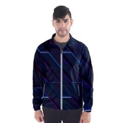 Glass Scifi Violet Ultraviolet Windbreaker (men) by Sapixe