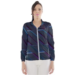 Glass Scifi Violet Ultraviolet Windbreaker (women) by Sapixe