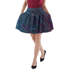 Glass Scifi Violet Ultraviolet A-line Pocket Skirt by Sapixe