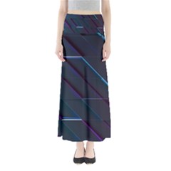 Glass Scifi Violet Ultraviolet Full Length Maxi Skirt by Sapixe