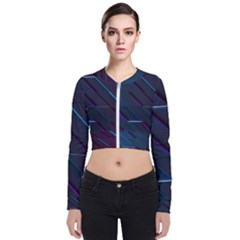 Glass Scifi Violet Ultraviolet Zip Up Bomber Jacket by Sapixe