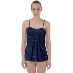 Glass Scifi Violet Ultraviolet Babydoll Tankini Set by Sapixe