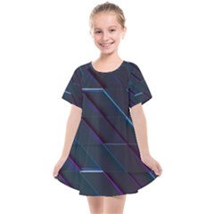 Glass Scifi Violet Ultraviolet Kids  Smock Dress