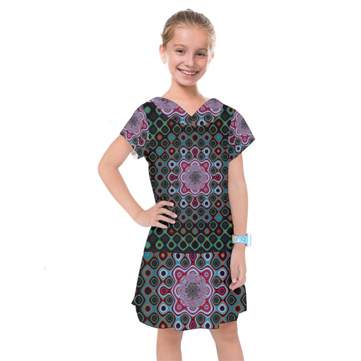 Digital Art Background Colors Kids  Drop Waist Dress