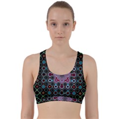 Digital Art Background Colors Back Weave Sports Bra by Sapixe