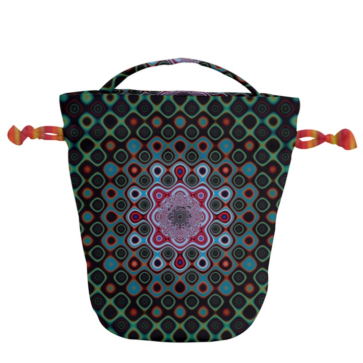 Digital Art Background Colors Drawstring Bucket Bag