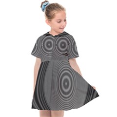 Digital Art Background Black White Kids  Sailor Dress by Sapixe