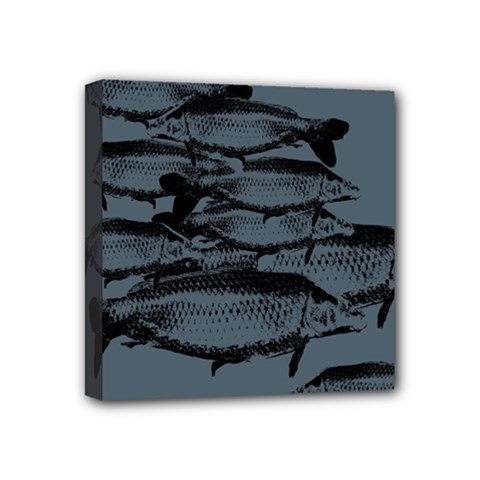 Carp Fish Mini Canvas 4  X 4  (stretched) by kunstklamotte023