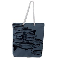 Carp Fish Full Print Rope Handle Tote (large) by kunstklamotte023