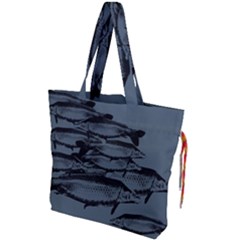 Carp Fish Drawstring Tote Bag