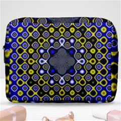 Digital Art Background Yellow Blue Make Up Pouch (large)