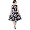 Halloween skull pattern V-Neck Midi Sleeveless Dress  View2