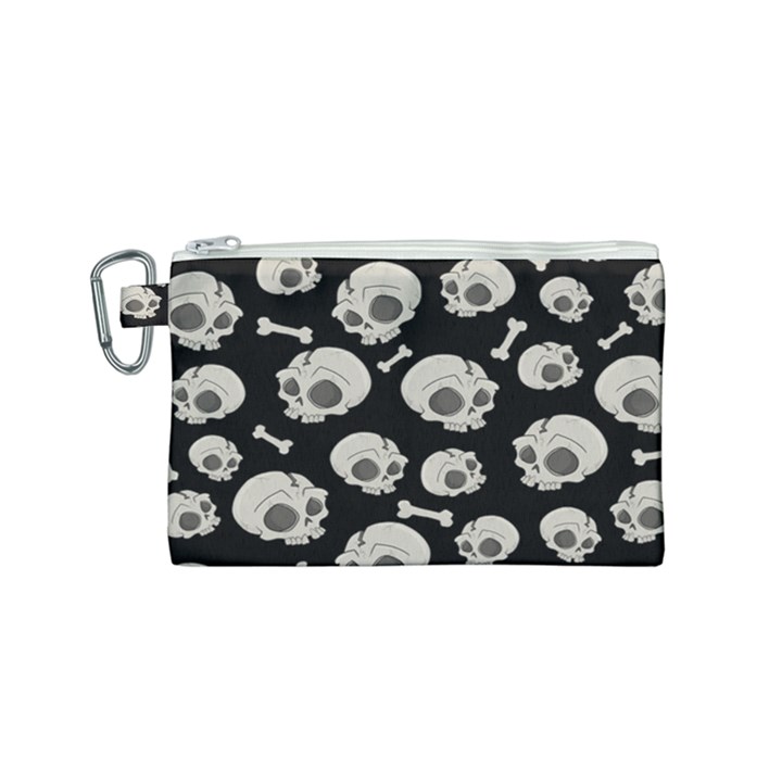 Halloween skull pattern Canvas Cosmetic Bag (Small)